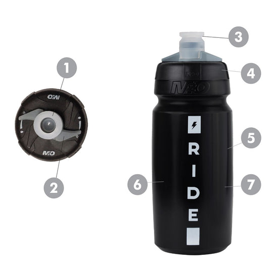 M2O Pilot Water Bottle - 620ml - Black/White