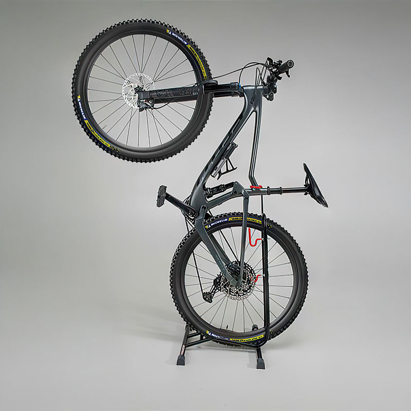 Load image into Gallery viewer, Acerbis Kaalet Cycle Stand for MTB &amp; E-Bikes - full bike upright
