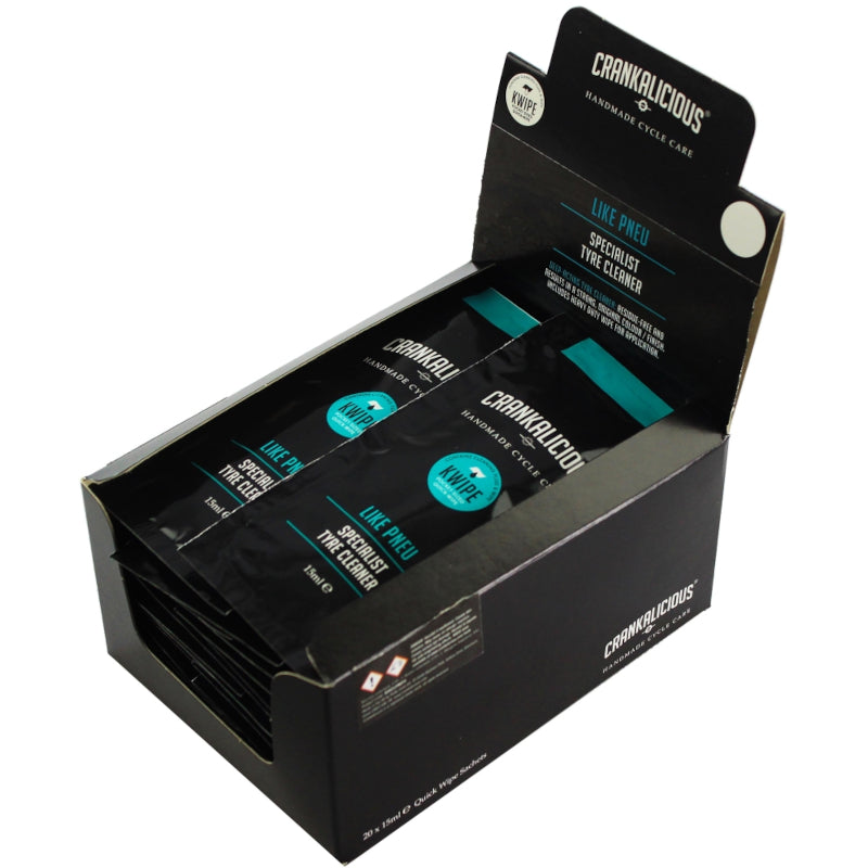 Load image into Gallery viewer, TYRE CLEANER CRANKALICIOUS LIKE PNEU KWIPE DISPLAY BOX (20)
