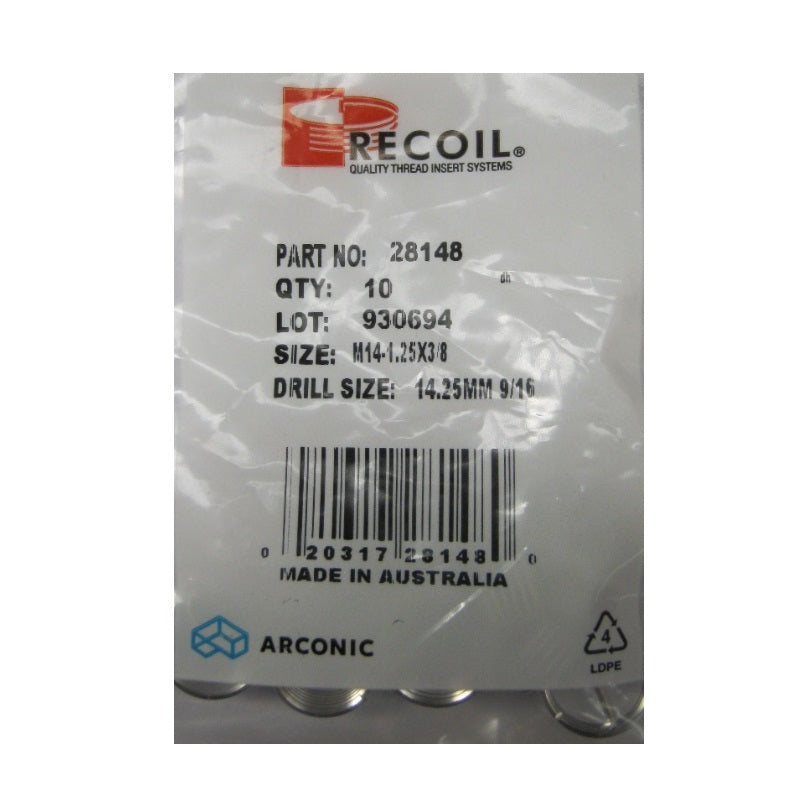 Load image into Gallery viewer, Recoil M14 x 1.25 x 3/8 Thread Repair Inserts - Packaging
