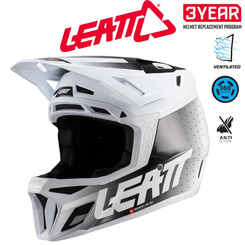 Load image into Gallery viewer, Leatt Helmet MTB Gravity 8.0 V23 White - Medium 57-58cm
