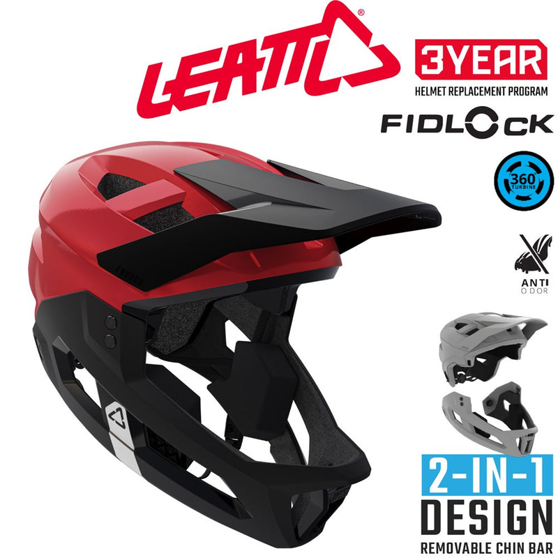 Load image into Gallery viewer, Leatt MTB Enduro 2.0 Helmet Red Junior - Small 50-54cm
