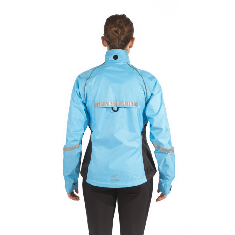 Load image into Gallery viewer, Showers Pass Club Pro Women&#39;s Jacket Powder Blue - Back
