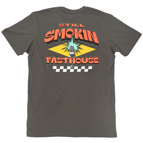 Load image into Gallery viewer, Fasthouse 4 Ever 2 Smokin SS Tee - Heavy Metal - Men&#39;s
