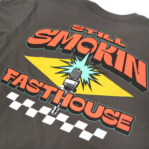 Load image into Gallery viewer, Fasthouse 4 Ever 2 Smokin SS Tee - Heavy Metal - Men&#39;s
