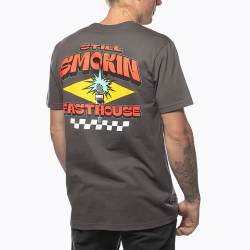 Fasthouse 4 Ever 2 Smokin SS Tee - Heavy Metal - Men's