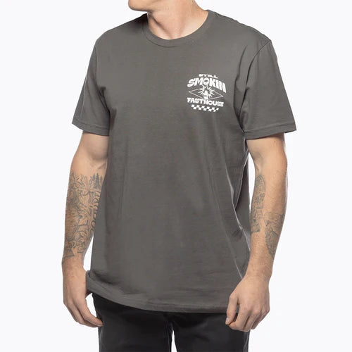 Fasthouse 4 Ever 2 Smokin SS Tee - Heavy Metal - Men's