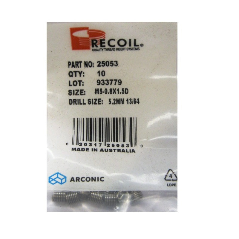 Load image into Gallery viewer, Recoil M5 x 0.8 x 1.5D Thread Repair Inserts - Packaging
