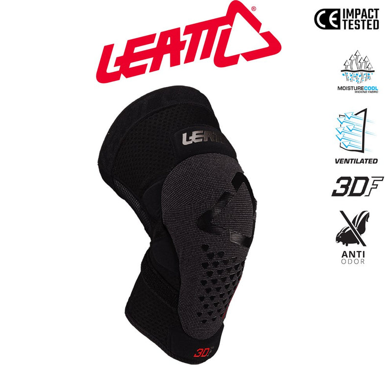 Load image into Gallery viewer, Leatt 3DF 5.0 Evo Knee Guard - Black - Youth
