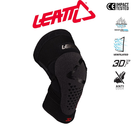 Leatt 3DF 5.0 Evo Knee Guard - Black - Youth