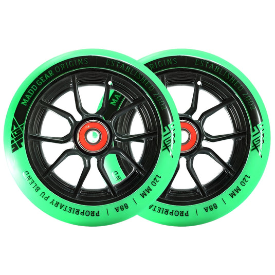 MADD Gear 120mm Syndicate AR Wheels - Green/Black