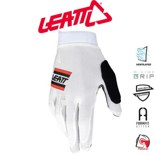 Leatt MTB 1.0 GripR Gloves - White - Unisex