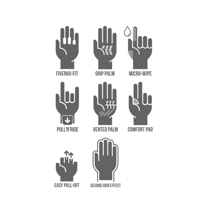 Load image into Gallery viewer, FIVE RC PRO Shorty Road Glove - Feature Icons
