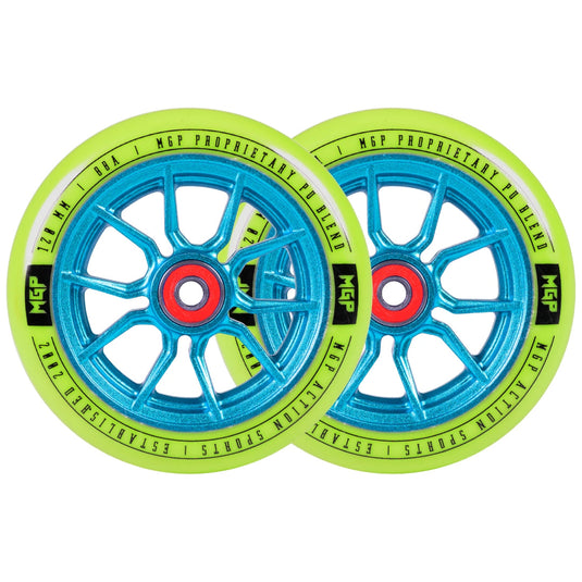 MADD Gear 120mm Syndicate AR Wheels - Green/Blue