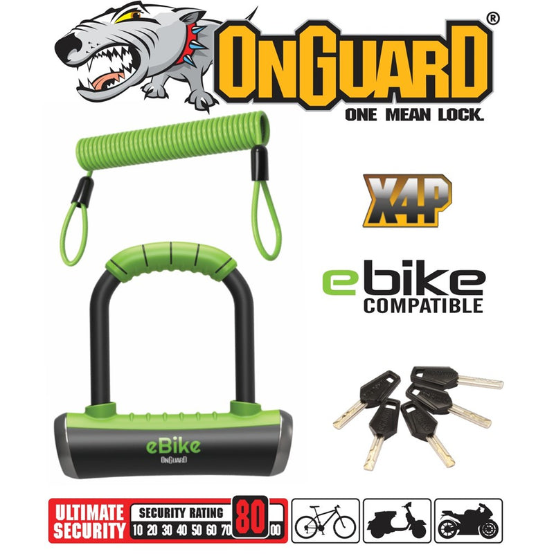 Load image into Gallery viewer, On Guard Pitbull Series Mini U-Lock Keyed 9cm x 14cm D 14mm - e-Bike

