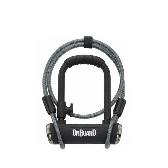 On Guard Pitbull Series DT U-Lock with Cable - 9cm x 14cm - 14mm