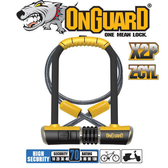 On GuardBulldog Series - DT Combo - Shackle 11.5cm x 23cm D 13mm Cable 120cm x 10mm