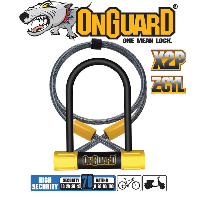 Load image into Gallery viewer, On Guard Bulldog Series Mini DT Keyed U-Lock with Cable, 9cm
