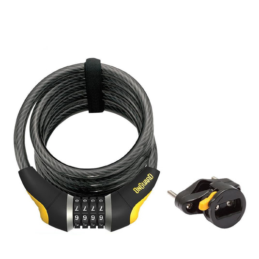 On Guard Doberman Series Coiled Combo Lock - 185cm x 12mm