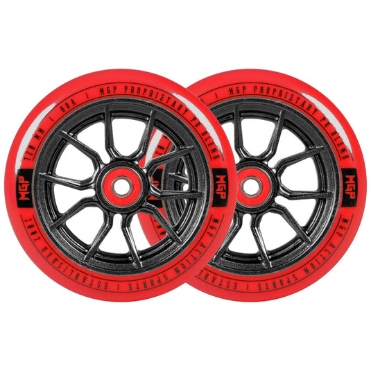 MADD Gear 120mm Syndicate AR Hollow Core Wheels - Red/Black