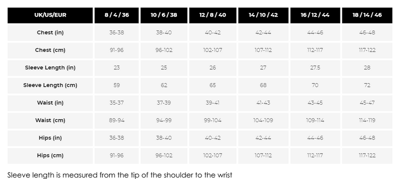 Load image into Gallery viewer, Switch Womens Jacket Sizing Guide
