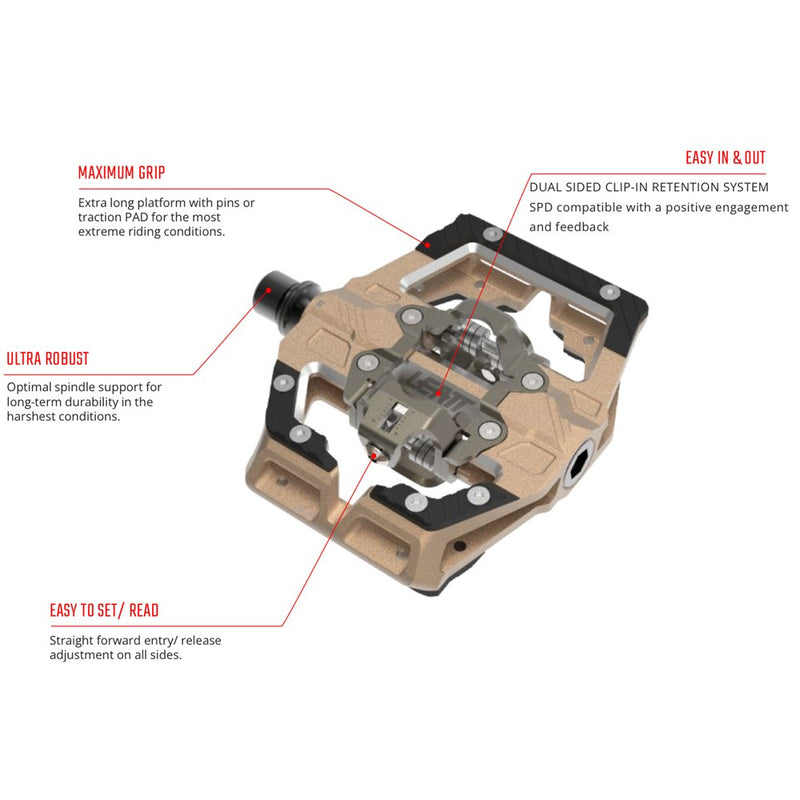 Load image into Gallery viewer, Leatt Pedal Gravity 6.0 Clip-In Pedals - 110x88mm Black
