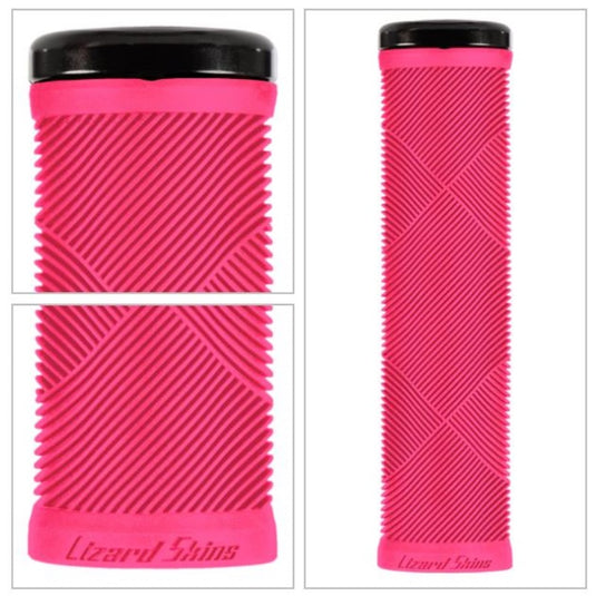 Lizard Skins Strata Lock-On Grips Neon Pink - Grip Pattern