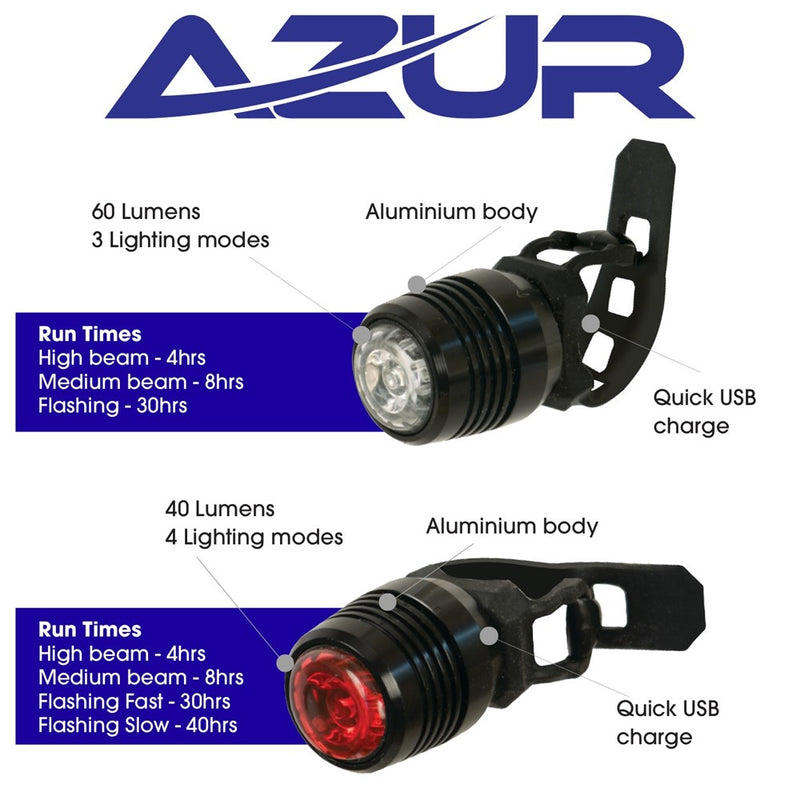 Load image into Gallery viewer, Azur USB Cyclops Light Set - Alloy Body
