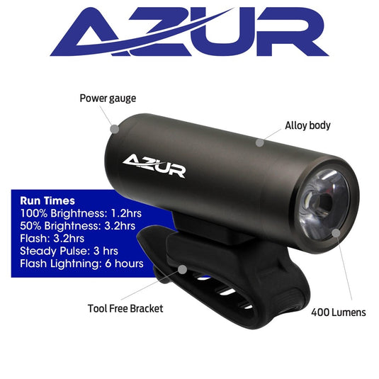 Azur USB Mars 400 Lumens Rechargeable Headlight
