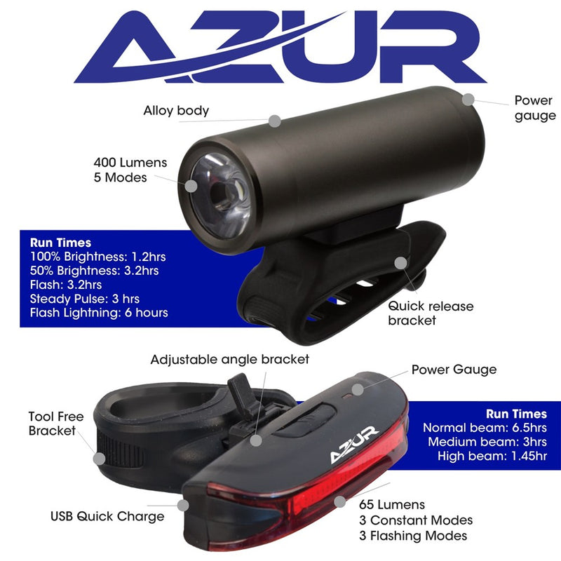 Load image into Gallery viewer, Azur USB Mars Light Set 400/65 Lumens
