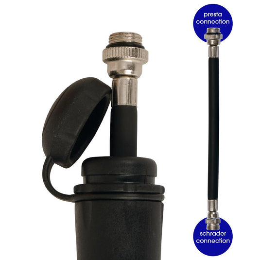 Azur Zonda Mini Pump with Flexi Hose - Black