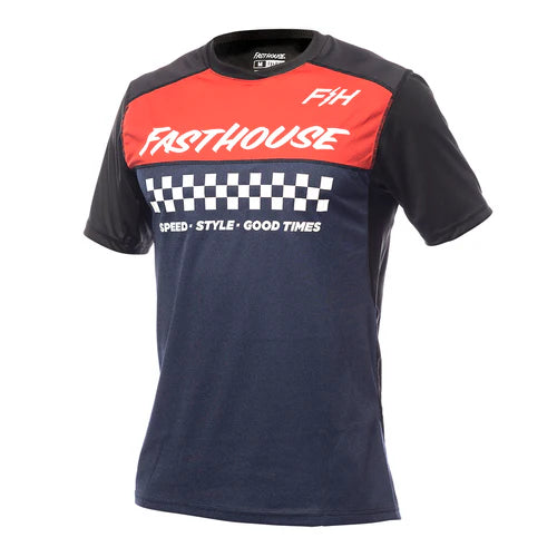 Fasthouse Alloy Mesa Short Sleeve Jersey - Red/Navy - Men's