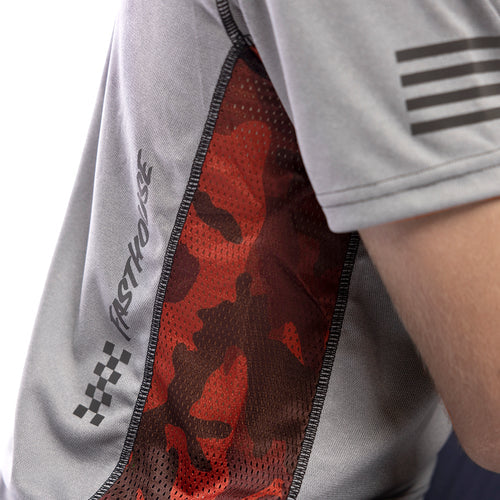 Load image into Gallery viewer, Fasthouse Acadia Short Sleeve Jersey - Heather Gray - Men&#39;s
