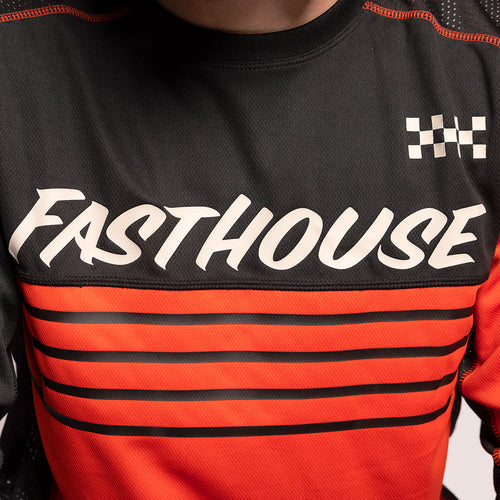 Fasthouse Classic Mercury Long Sleeve Jersey - Black/Red