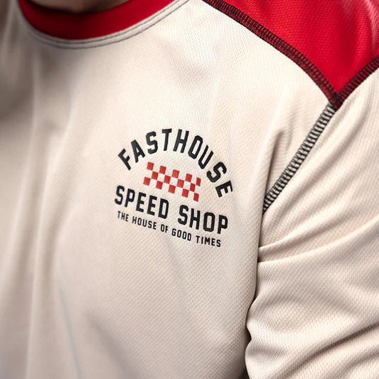 Fasthouse Outland Long Sleeve Jersey - Cream - Men's