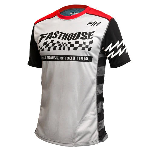 Fasthouse Classic Velocity SS Jersey - Silver/Indigo - Men's
