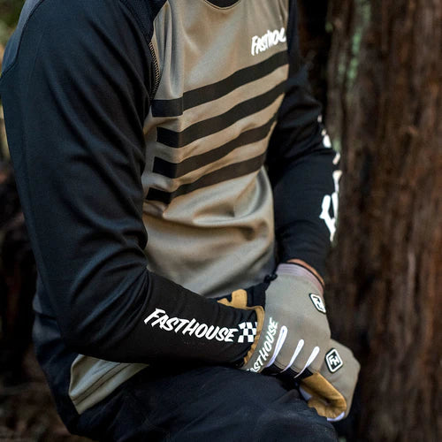 Load image into Gallery viewer, Fasthousenz Alloy Stripe Long Sleeve Jersey - Moss - Men&#39;s
