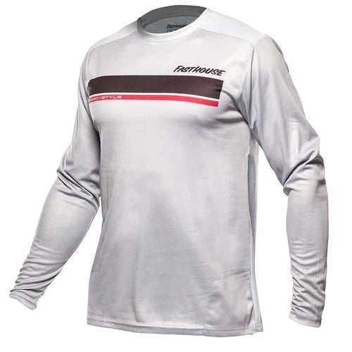 Load image into Gallery viewer, Fasthouse Impakt Cosmos Long Sleeve Jersey - Light Gray
