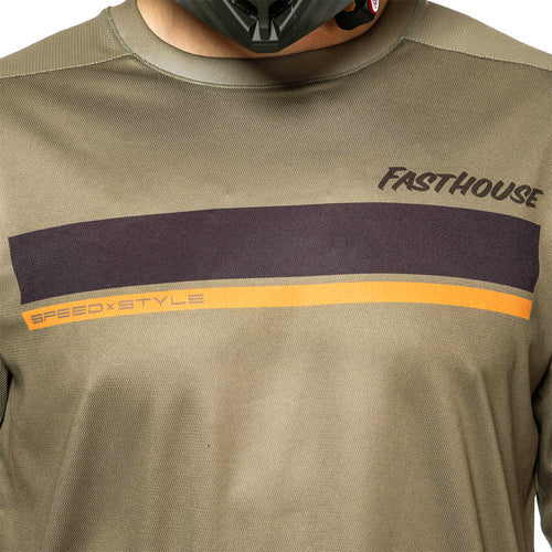 Load image into Gallery viewer, Fasthouse Impakt Cosmos Long Sleeve Jersey - Olive - Men's

