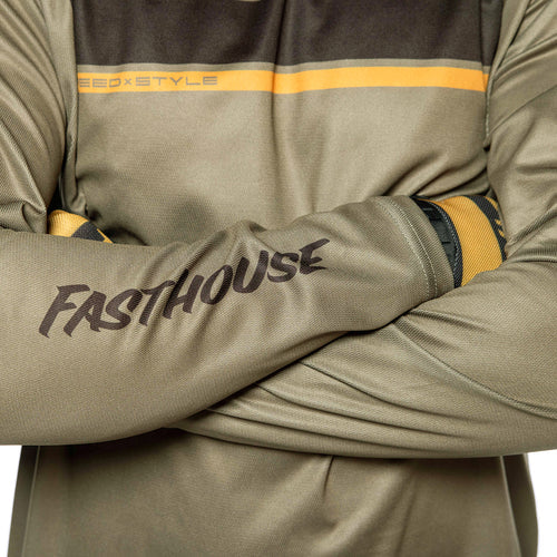 Fasthouse Impakt Cosmos Long Sleeve Jersey - Olive - Men's