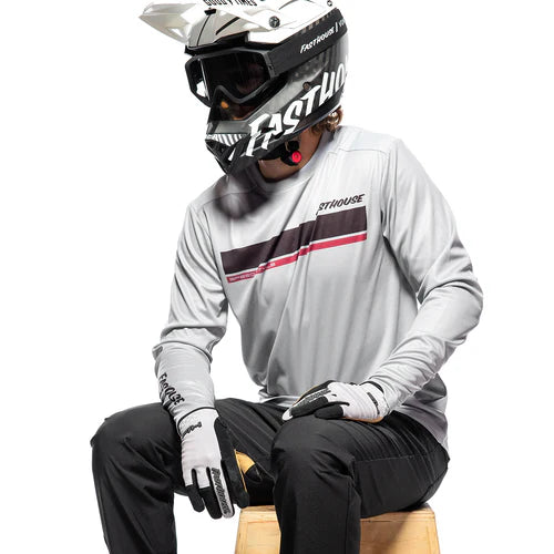 Load image into Gallery viewer, Fasthouse Impakt Cosmos Long Sleeve Jersey - Light Gray
