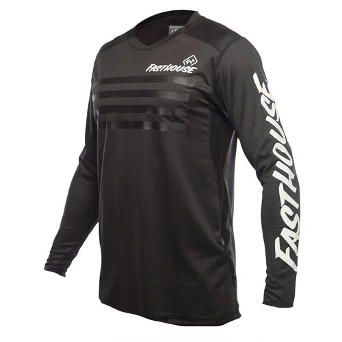 Fasthouse Alloy Stripe Long Sleeve Jersey - Black - Men's