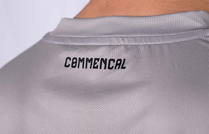 Load image into Gallery viewer, Commencal Litech Short Sleeve Jersey Sand/Black - Kids
