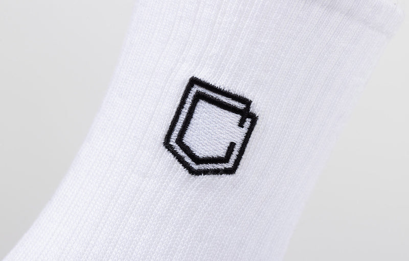 Load image into Gallery viewer, Commencal Cushion Shield Socks - White - Men&#39;s
