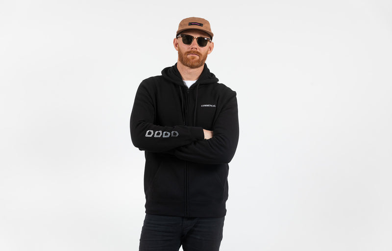 Load image into Gallery viewer, Commencal 4 Shields Zipper Hoodie - Black
