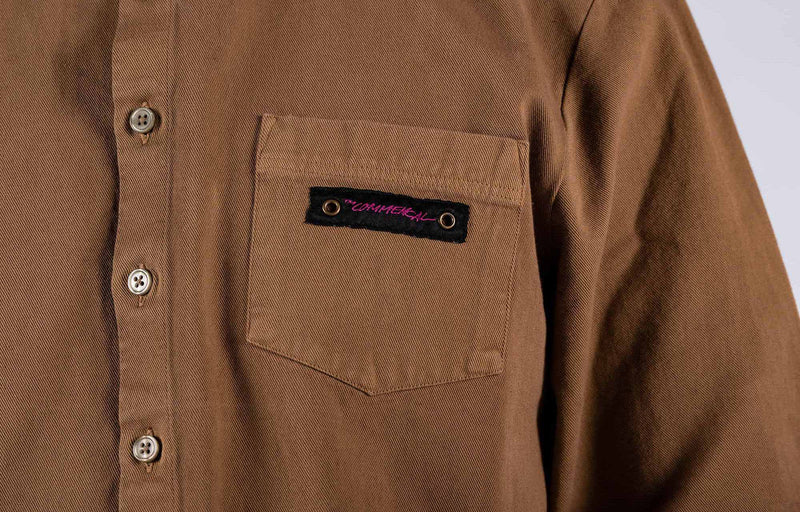 Load image into Gallery viewer, Commencal Long Sleeve Cotton Shirt - Camel - Men&#39;s
