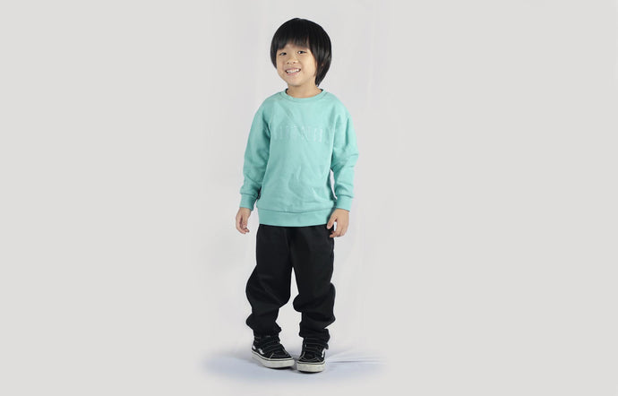 Commencal Kids Crewneck Sweatshirt - Light Mint