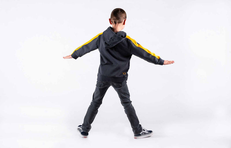 Load image into Gallery viewer, Commencal Kids Stripes Hoodie - Orange - Youth
