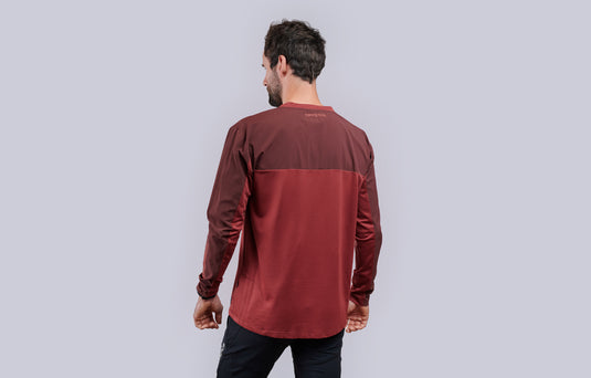 Commencal Hardy Long Sleeve Jersey 2-Tone Red Dirt