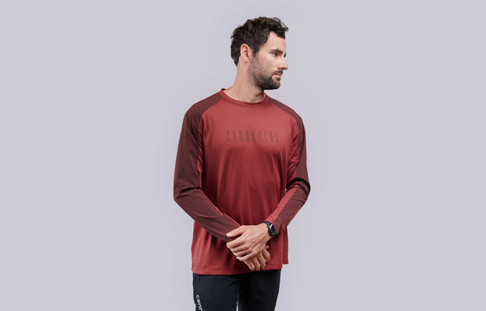 Commencal Hardy Long Sleeve Jersey 2-Tone Red Dirt